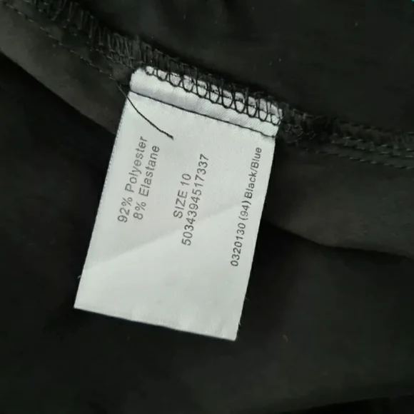 Y2K Jane Norman black satin oriental dress size 10 pencil wiggle vintage floral - Picture 12 of 12